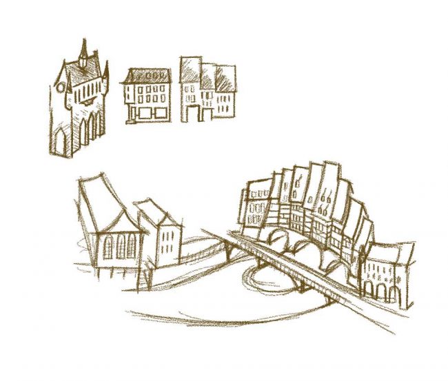 Sitz Skizzen in Erfurt